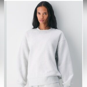 Aritzia TNA Crewneck Boyfriend Sweatshirt gray small excellent condition